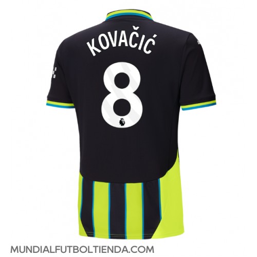 Camiseta Manchester City Mateo Kovacic #8 Segunda Equipación Replica 2024-25 mangas cortas